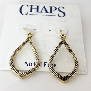 Chaps nickel free dangle earrings NWT